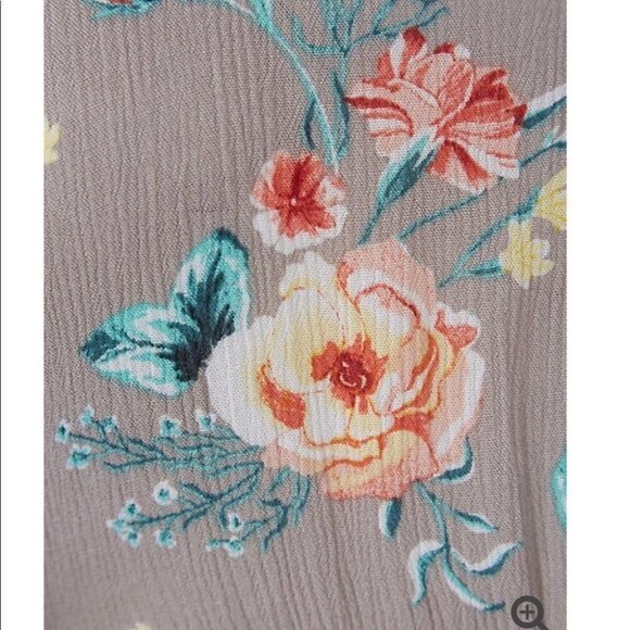 Torrid Floral Crinkled Gauze Tunic Size 00 Medium Large - Picture 4 of 11